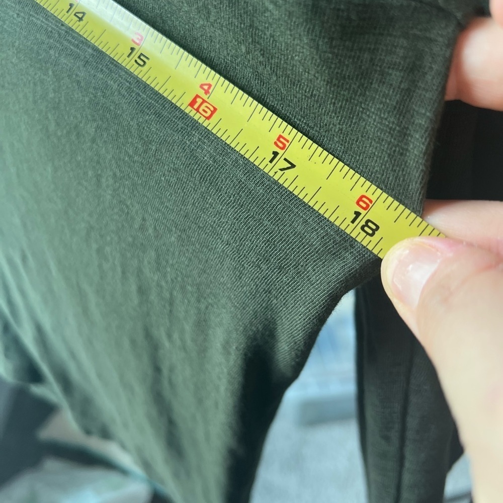 Chico's Forest Green 3/5 Sleeve Top 0 - Picture 3 of 8